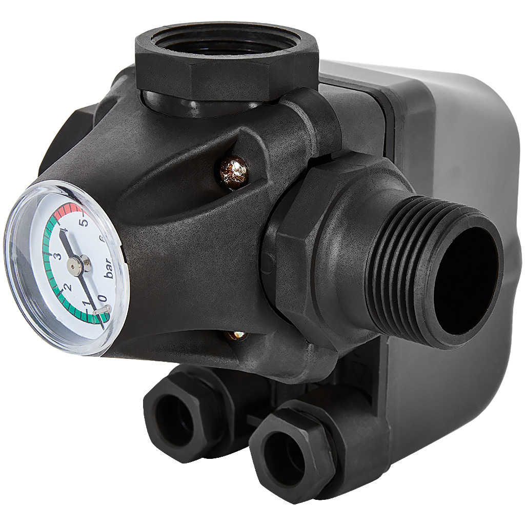 Реле давления для водоснабжения со встроенным манометром KRS-7 ROMMER