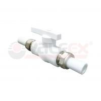 Кран шаровой 32 полнопроходной с двусторонним разъемным соединением (12/3) (Valfex)  СЕРЫЙ