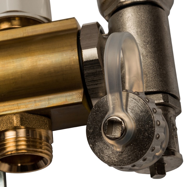 Коллектор латунь для теплого пола с расходомерами, укомплектован, 1"/3/4"x4 STOUT