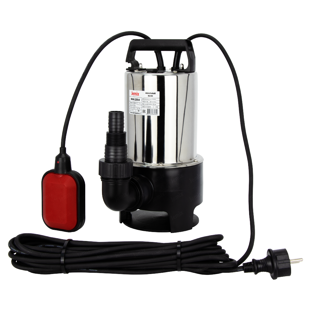 ФНН-175-7 Насос фекал. JEMIX, (SGPS-550 Корпус нерж.ст.0,55 КВт,напор 7 м, 10,5 куб.м/час) уп.4шт