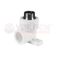 Угол с наружной резьбой (простое крепление) 25х1/2" (60/15) (Valfex) БЕЛЫЙ