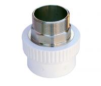 Муфта переходная с наружной резьбой  40 х 1 1/2" под ключ (24/6) (Valfex) СЕРАЯ