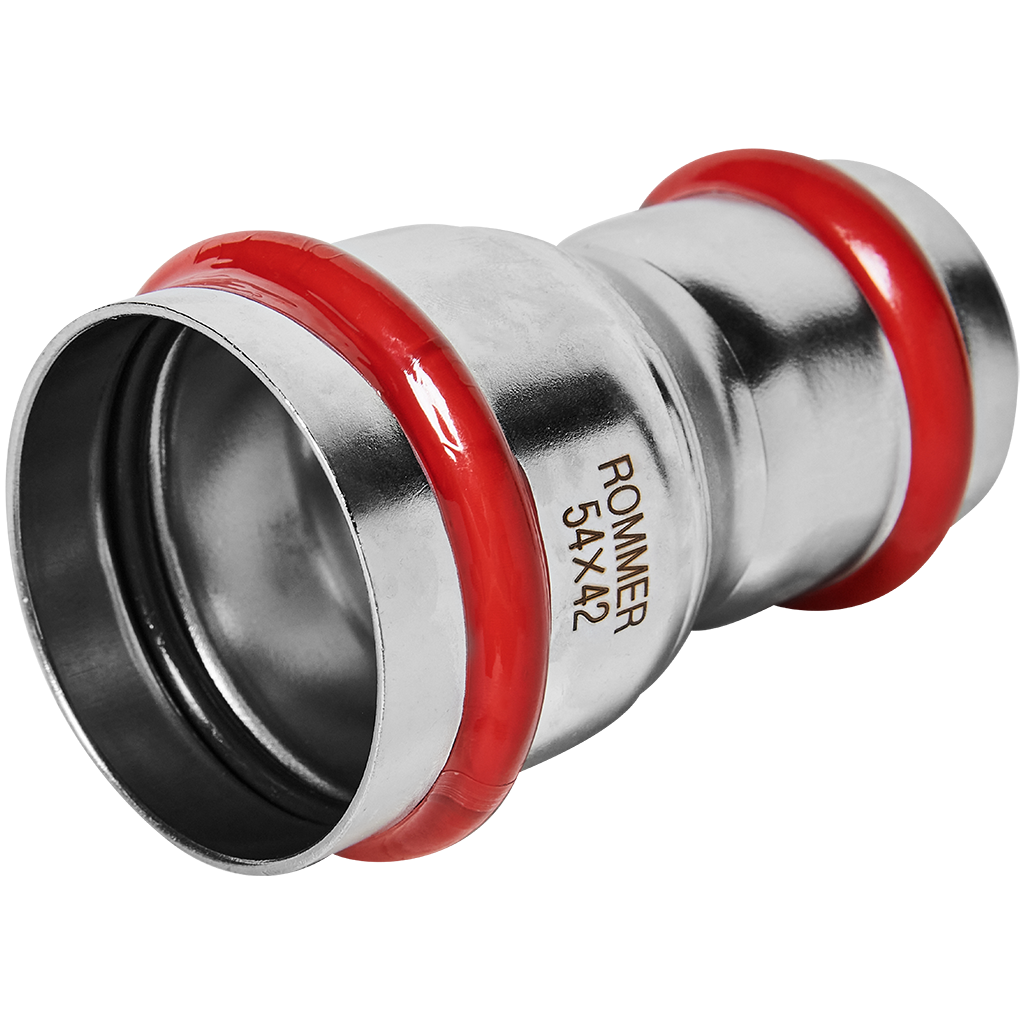 Муфта переходная ВПр 54х42 из нержавеющей стали прессовой ROMMER