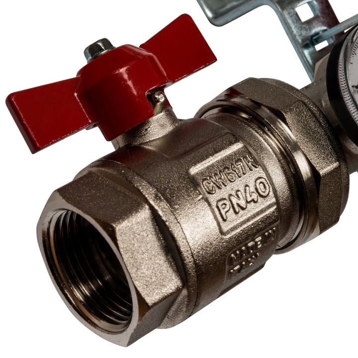 Коллектор нерж. с расходомерами, укомплектован, 1"/3/4"x12 STOUT