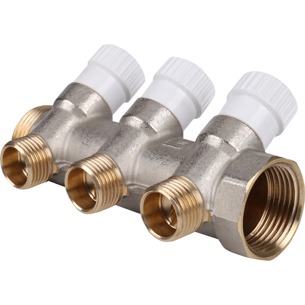 Коллектор распределительный 3/4", 3 отвода 1/2" (1/13) STOUT