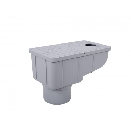 Ливнеприемник кровельный с вертикальным выходом Серый