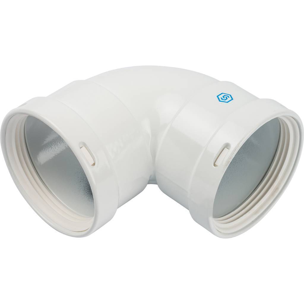 Элемент дымохода отвод 90° м/м DN80 STOUT