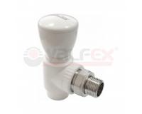 Вентиль радиаторный угловой 20х1/2 (60/15) (Valfex) БЕЛЫЙ