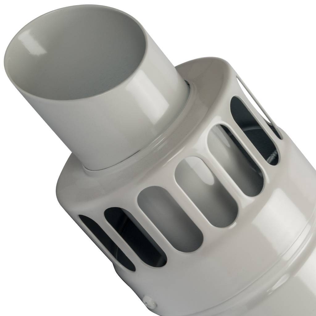 Элемент дымохода Ø60/100 фин.уч-ок 1000 мм  для горизонт. прохода через стену с антиобмерз.оголовком