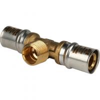 Пресс тройник-переходник с внутренней резьбой 20х1/2"х20 (10/80) STOUT