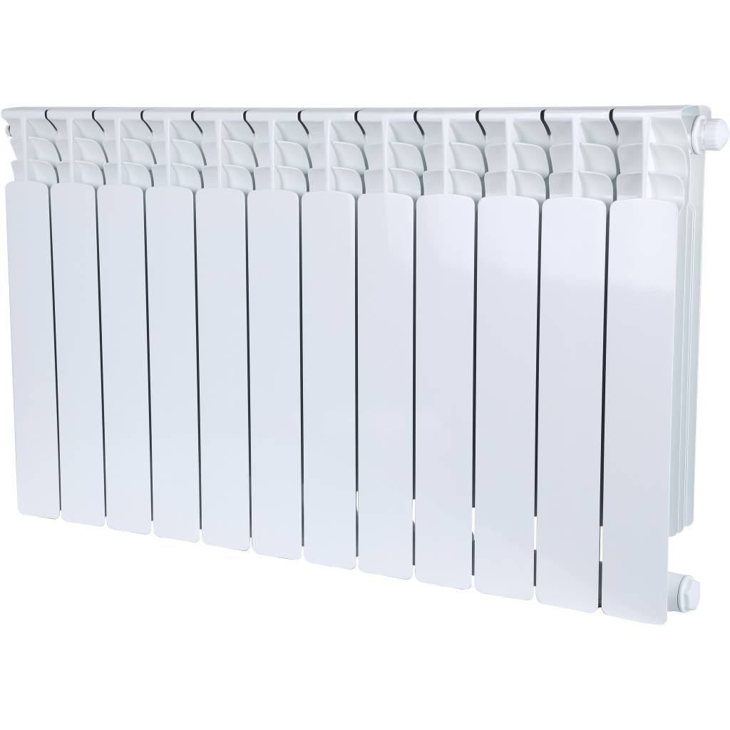 Биметаллический радиатор с нижним прав. подключением STOUT Space 500 12 секции