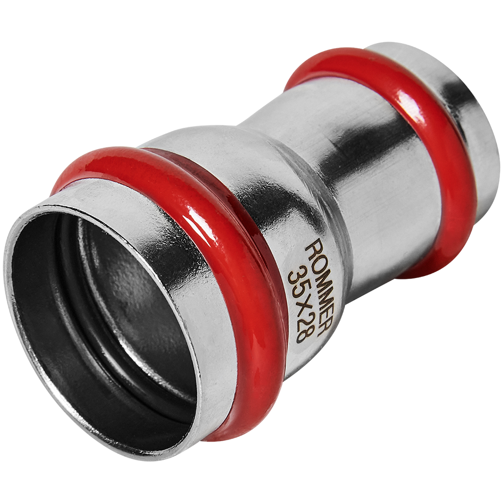 Муфта переходная ВПр 35х28 из нержавеющей стали прессовой ROMMER