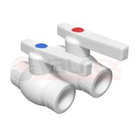 Кран шаровой 40 (16/4) (Valfex)  БЕЛЫЙ