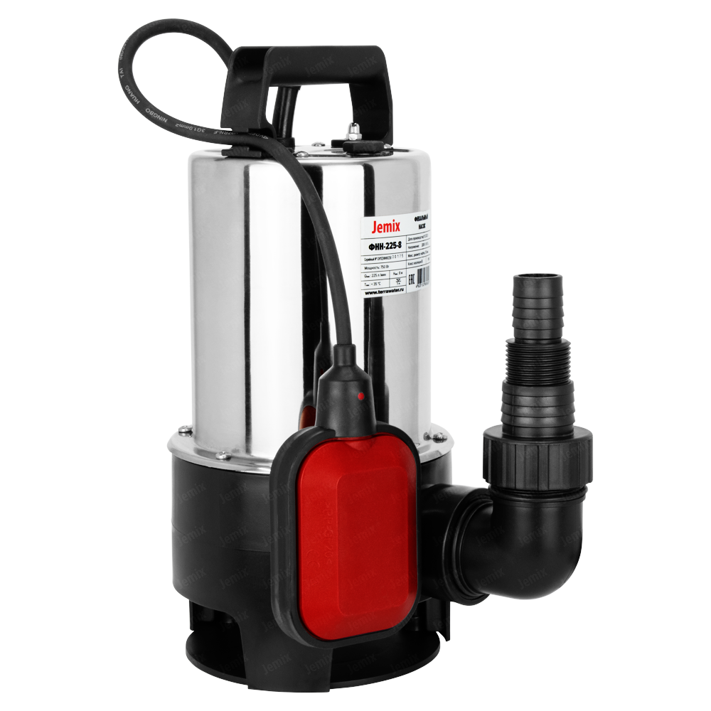ФНН-175-7 Насос фекал. JEMIX, (SGPS-550 Корпус нерж.ст.0,55 КВт,напор 7 м, 10,5 куб.м/час) уп.4шт