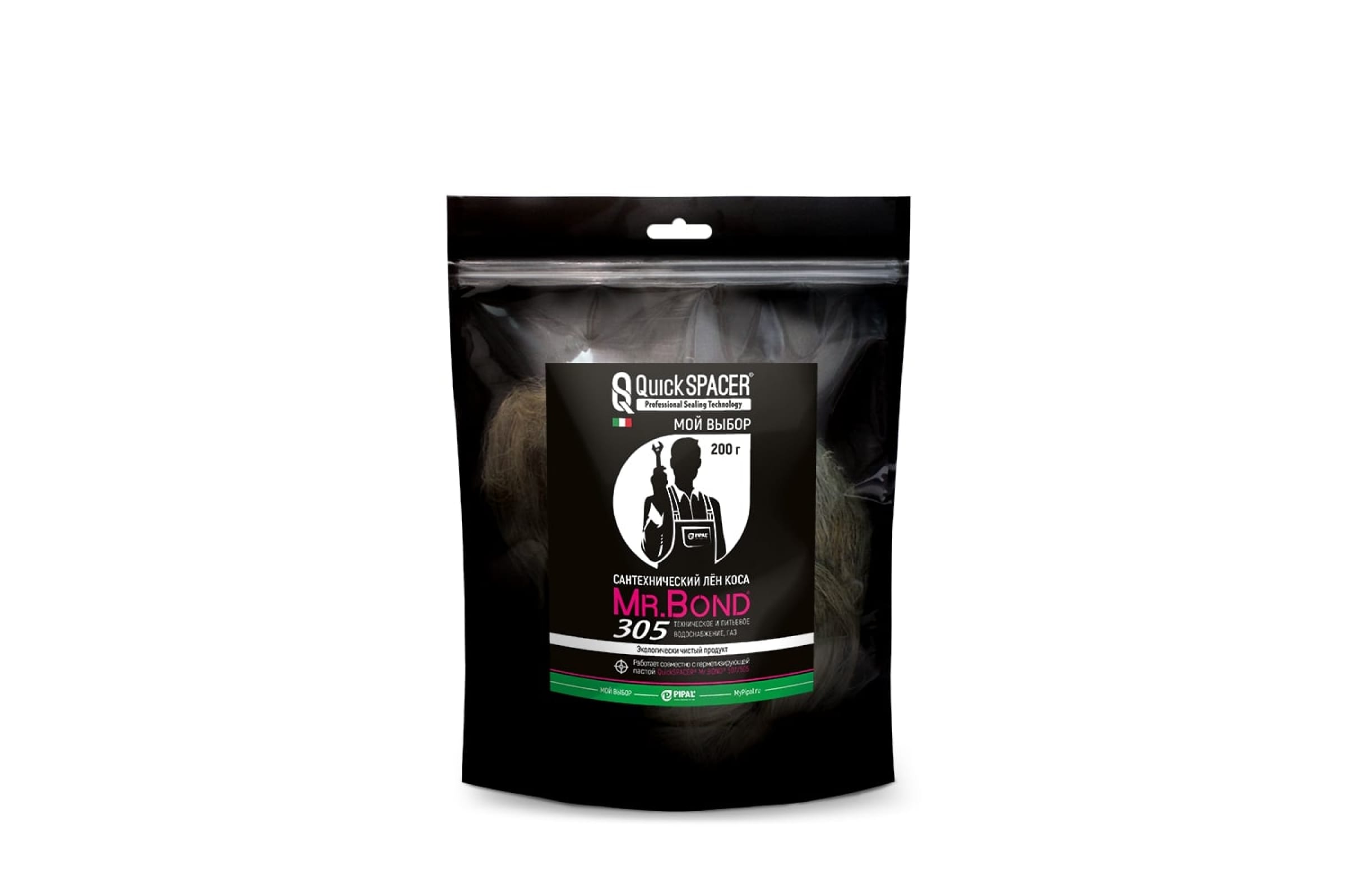 Лен сантехнический коса QuickSPACER® Mr.Bond 305 200 г  