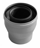 Переходник с коаксиальной трубы диам. 60/100 мм на трубу диам. 80 мм 