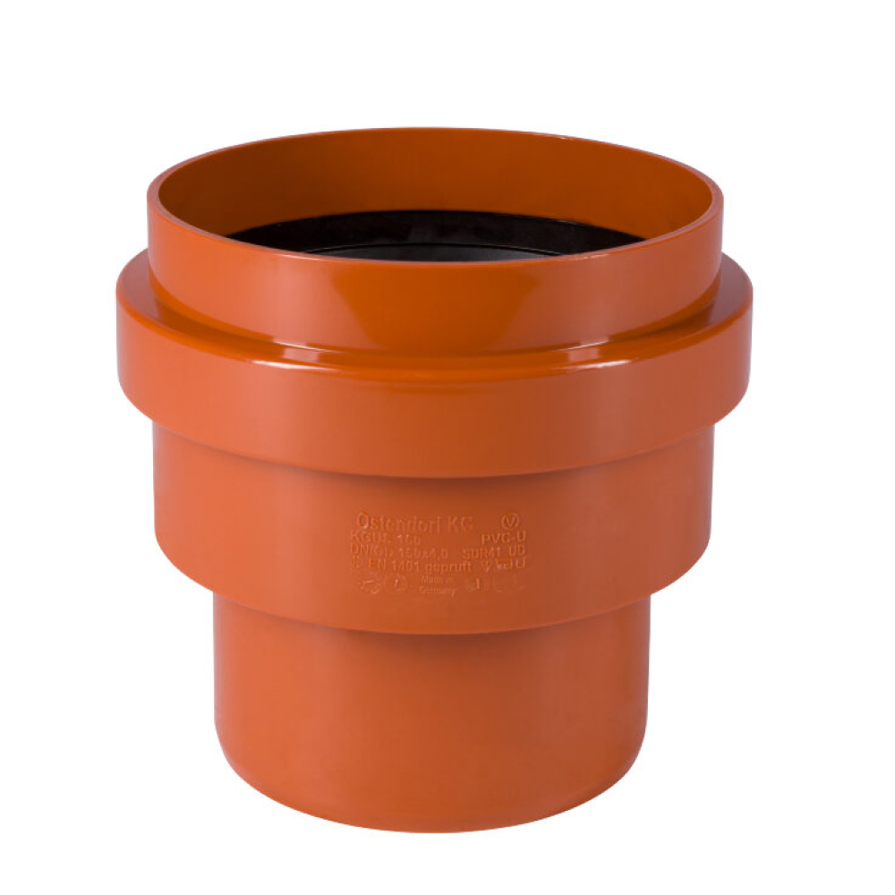 Переходник на гладкий конец керамической трубы KGUS125 для наружной канализации Ostendorf (1/10/120)