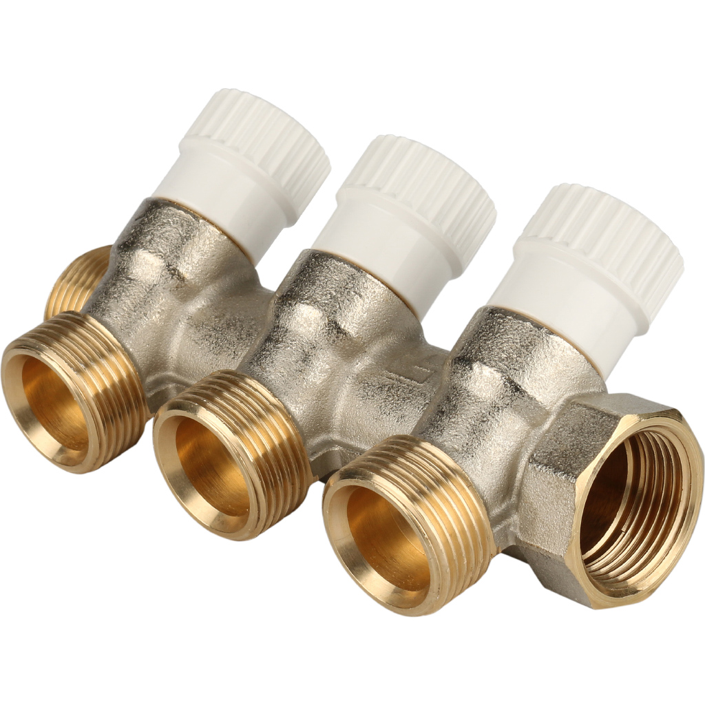 Коллектор распределительный 3/4", 3 отвода 3/4"ЕК (1/13) STOUT