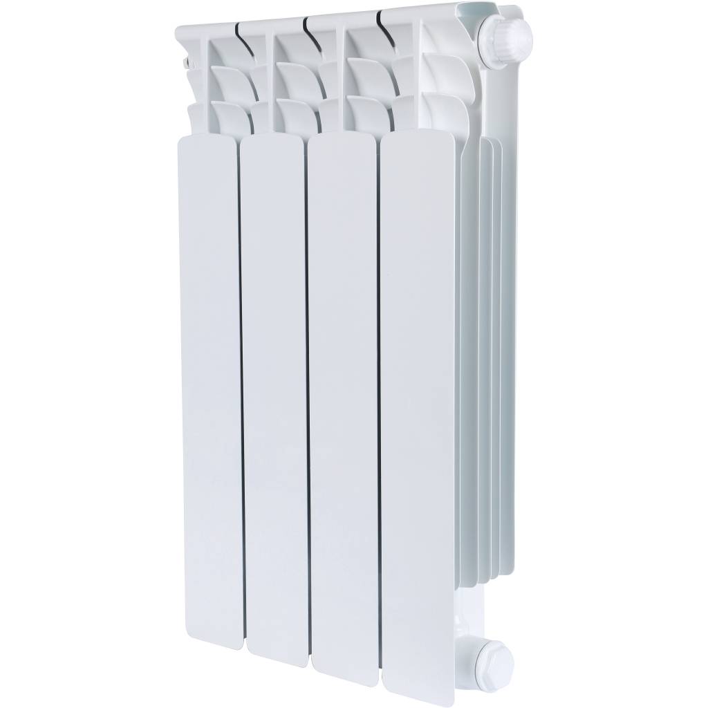 Биметаллический радиатор с нижним прав. подключением STOUT Space 500 4 секции 