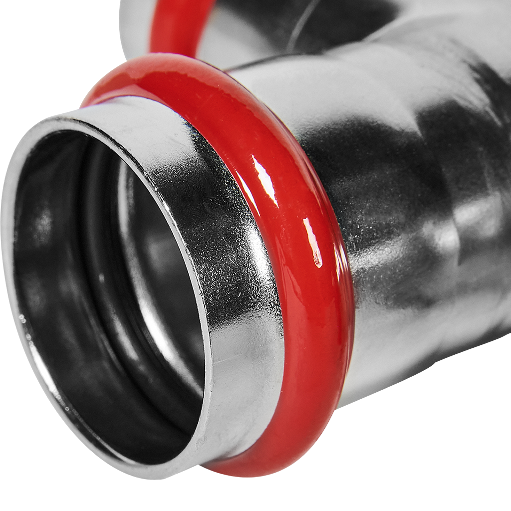 Тройник равнопроходной ВПр 28 из нержавеющей стали прессовой ROMMER