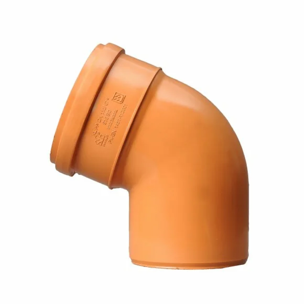 Отвод KGB 125*67 гр. Ger для наружной канализации,  Ostendorf (1/16/128)