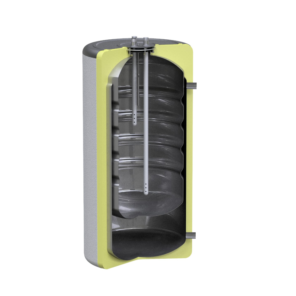 Бойлер косвенного нагрева HEIB 170 Comfort (белый) (полезный объем ГВС 112 л, произв.922л/ч при 40*С) + выходы под ТЭН 1 1/2" и под термометр 1/2", напольный/настенный, кронштейн в комплекте