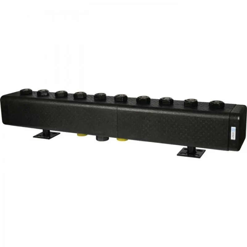 Стальной распределительный коллектор 5 отопительных контура. В теплоизол DN 32 STOUT