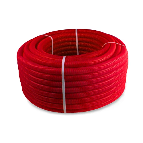Труба гофрированная ПНД 23 (вн.19), 50 м, красный, РТП