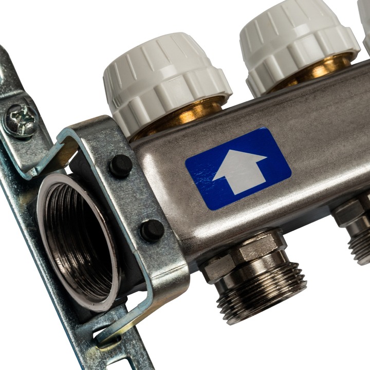 Коллектор из нержавеющей стали без расходомеров 1"/3/4"x3 STOUT