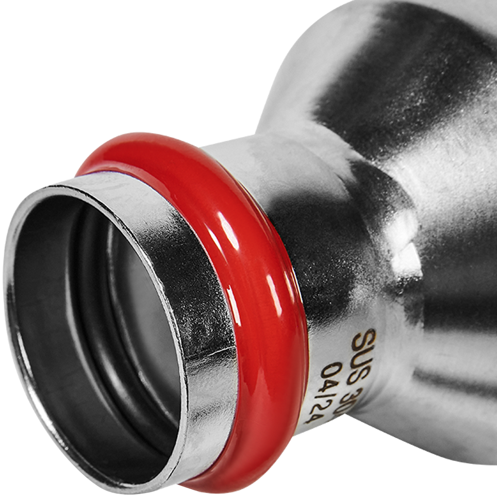 Муфта переходная ВПр-НПр 54х28 из нержавеющей стали прессовой ROMMER