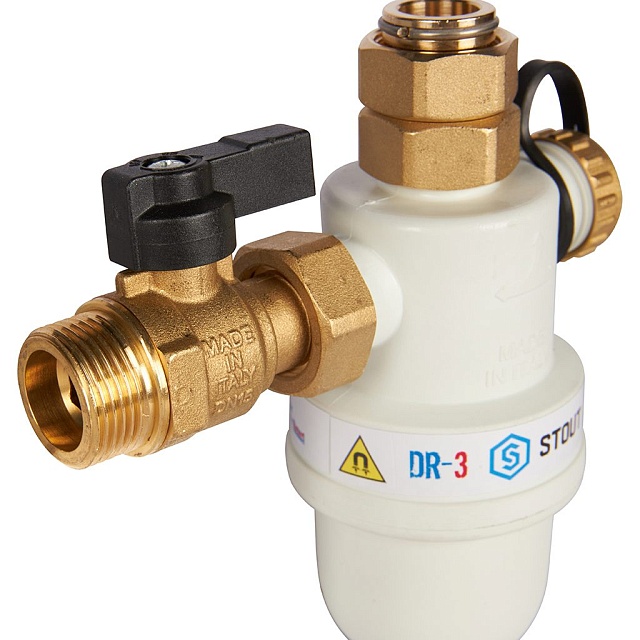 Фильтр-шламоотделитель с магнитом для настенных котлов 3/4" НР-3/4" НГ-3/4" НР STOUT