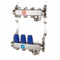 Коллектор без расходомеров, с дренажем и Маевским 1"х3/4", 3 вых. MVI