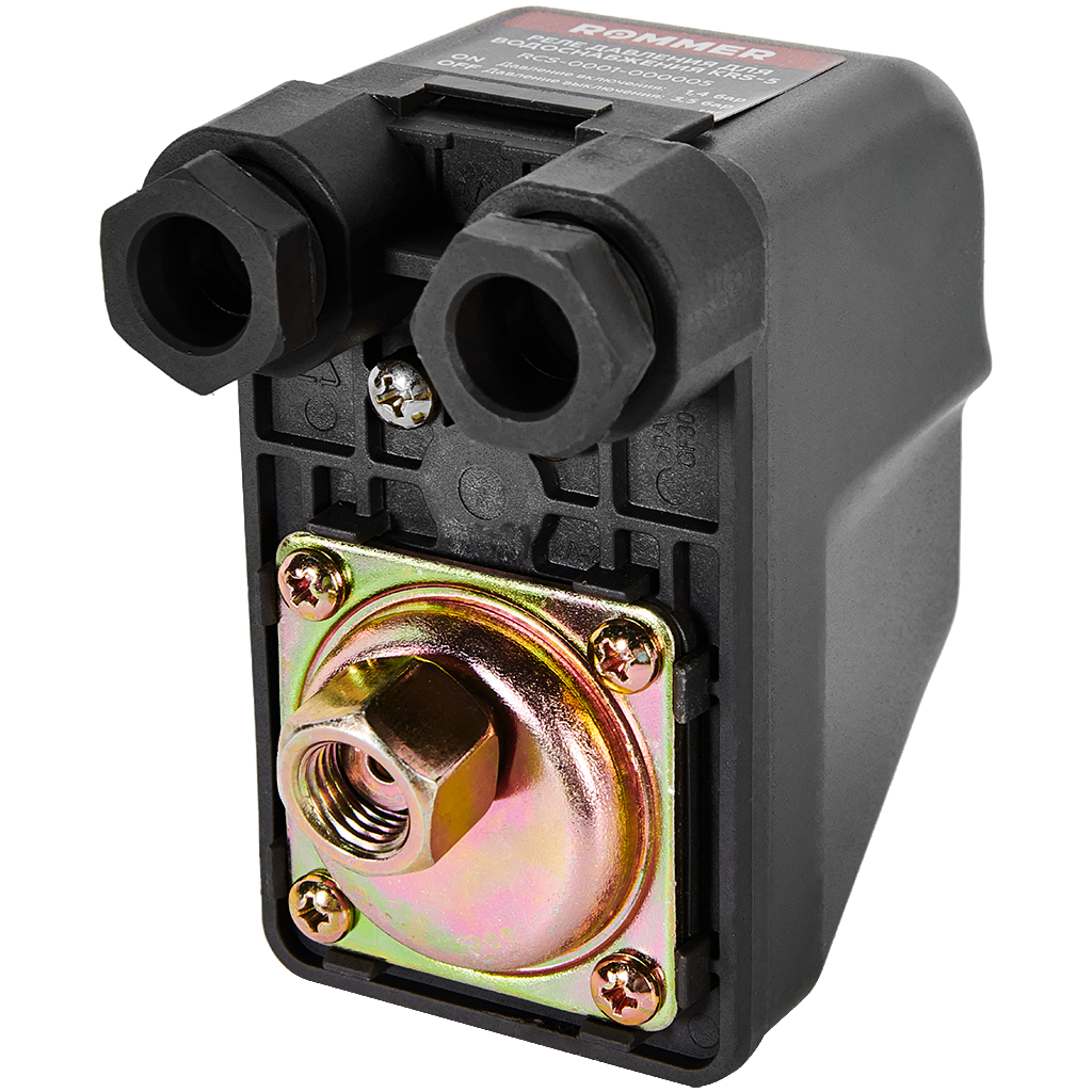 Реле давления для водоснабжения KRS-5, 1/4", с накидной гайкой ROMMER