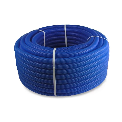 Труба гофрированная ПНД 28 (вн.25), 50 м, синий, РТП