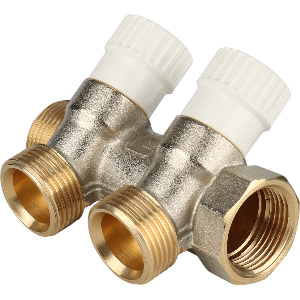 Коллектор распределительный 3/4", 2 отвода 3/4"ЕК (1/20) STOUT