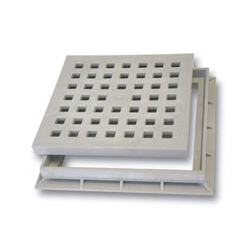 Решетка для водостока серая, ЕВРОПЛАСТ, 400х400 В-125, 0786