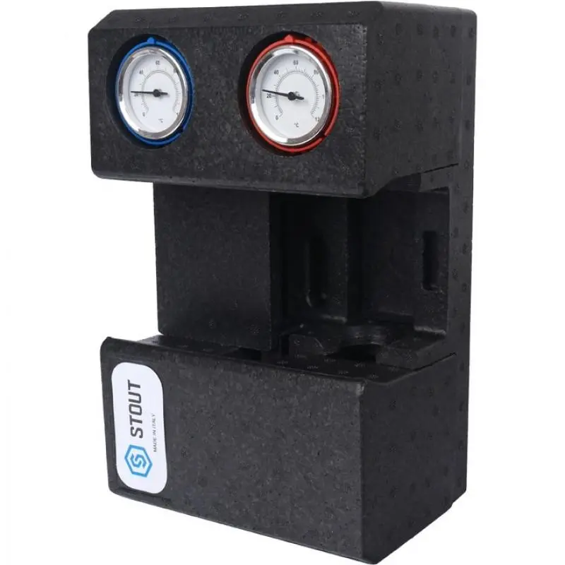 Насосная группа с термостатическим смесительным клапаном 3/4" без насоса STOUT