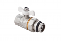 Кран-американка шаровый никелированный с самоуплотняющимся кольцом 1/2" MVI