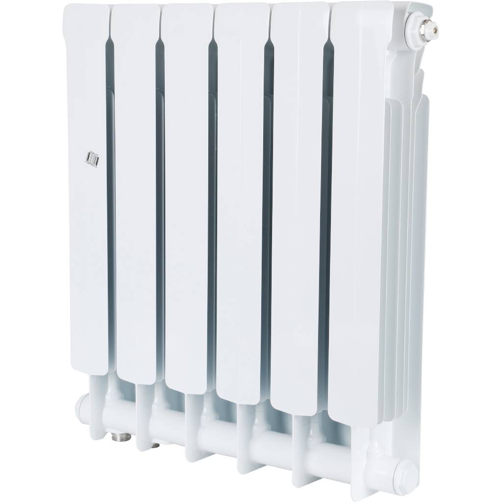 Радиатор биметаллический с нижним прав. подключением STOUT Space 500 6 секции 