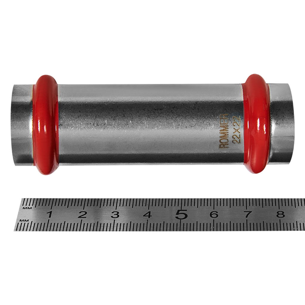 Муфта надвижная ВПр 22 из нержавеющей стали прессовой ROMMER