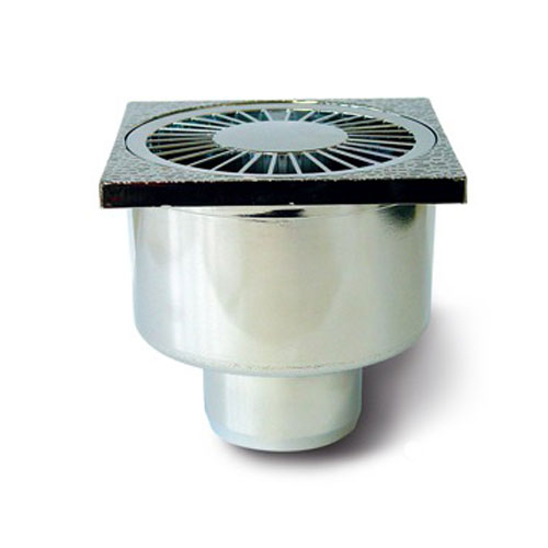 Водосток верт.(хром), ЕВРОПЛАСТ, 100х100/50, 0957