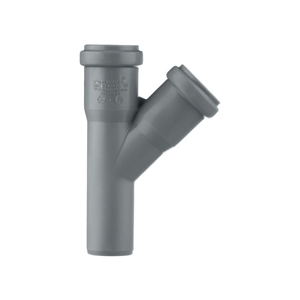 Тройник HTEA 50/40*45 гр. Ger для внутренней канализации, Ostendorf  (20/480)