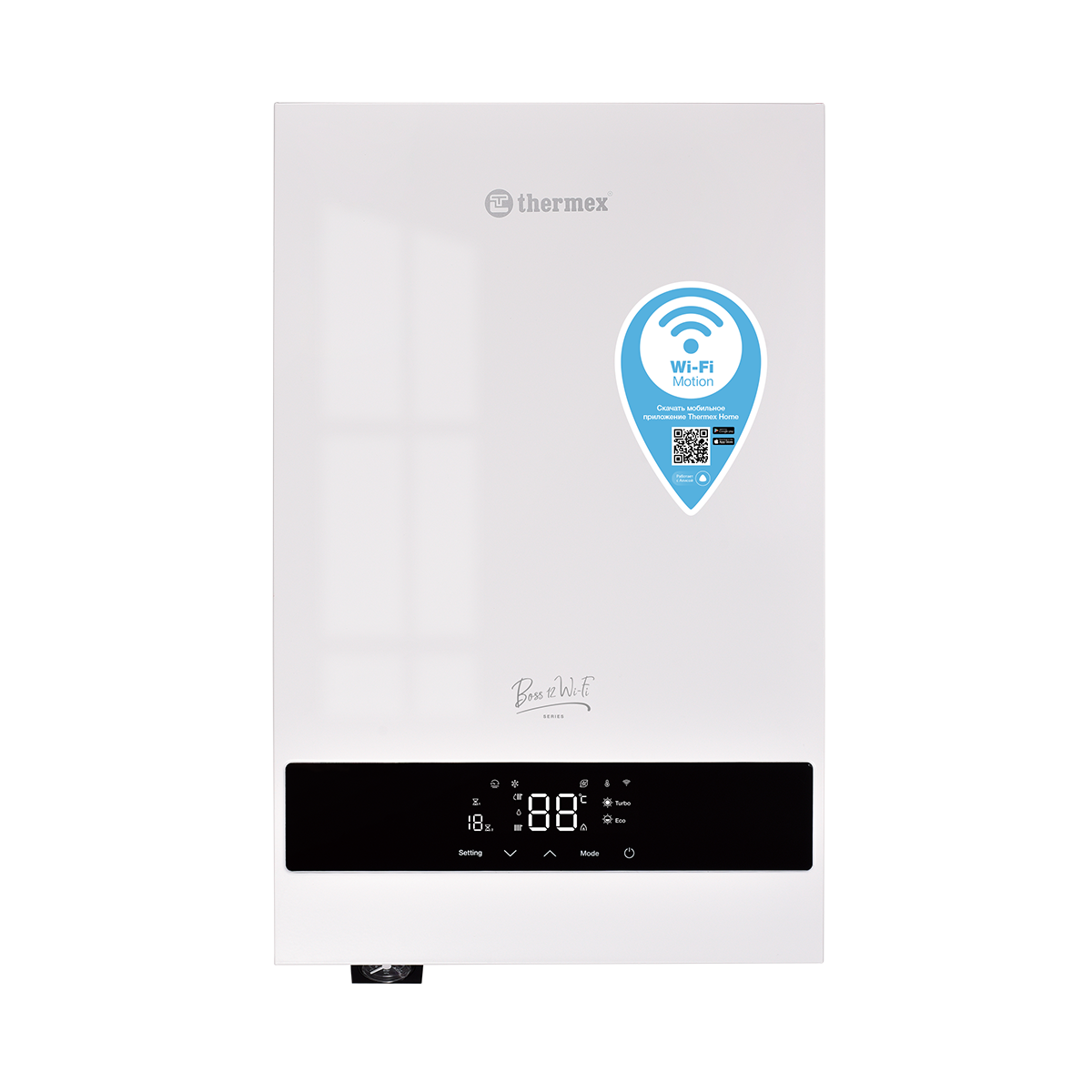 Котел настенный электрический THERMEX Boss 12 Wi-Fi (White)