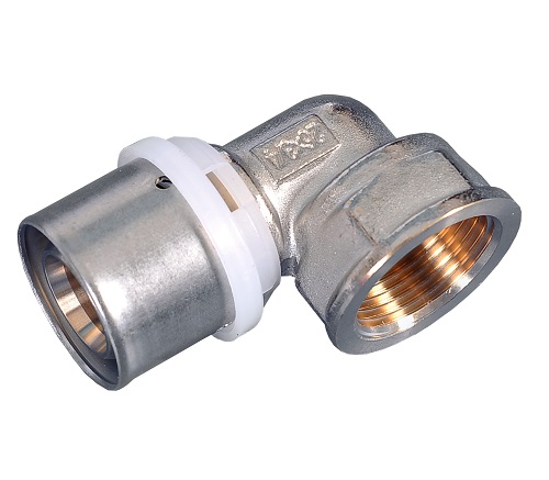 Пресс-фитинг угольник с переходом на внутреннюю резьбу 20x3/4" MVI (10/120)