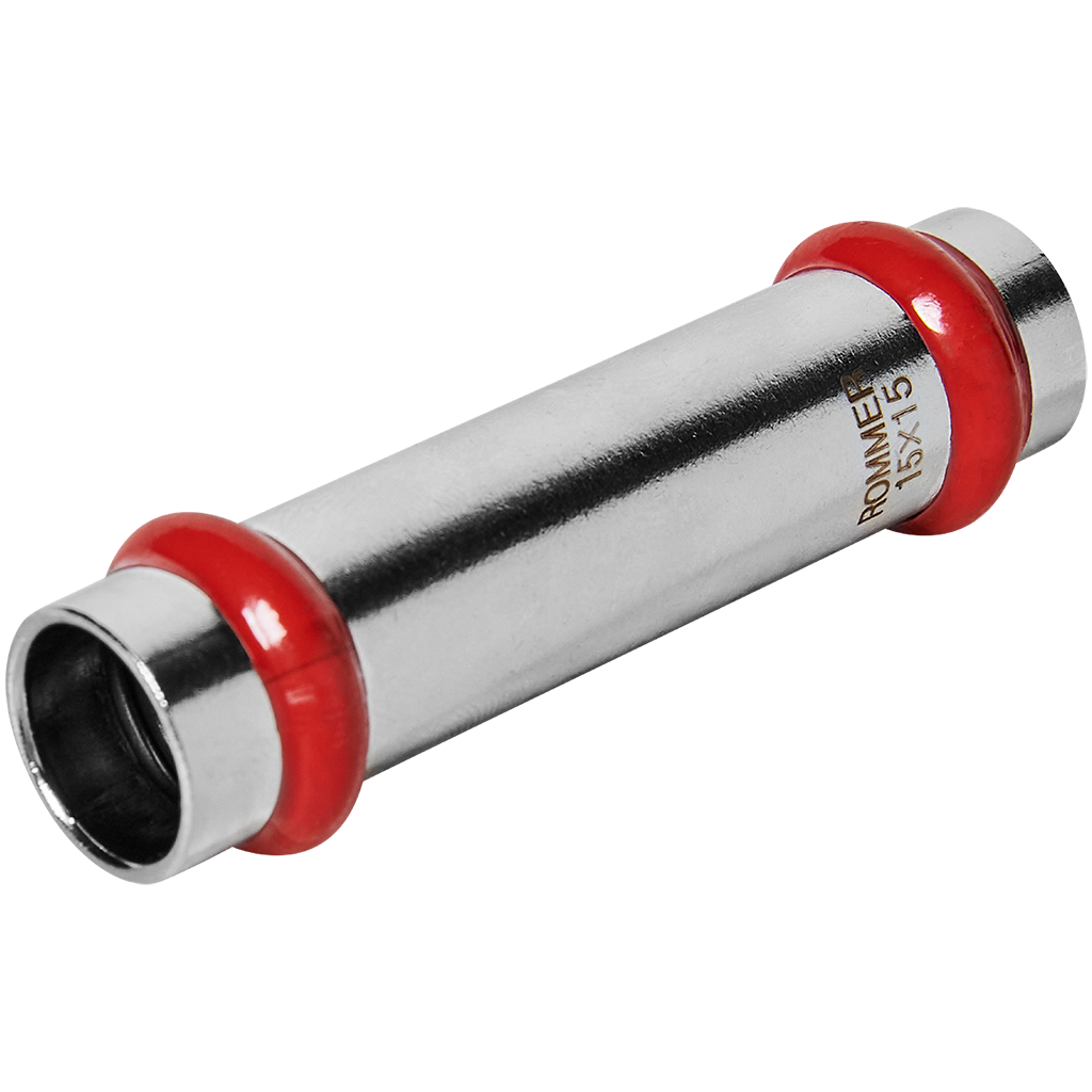 Муфта надвижная ВПр 15 из нержавеющей стали прессовой ROMMER