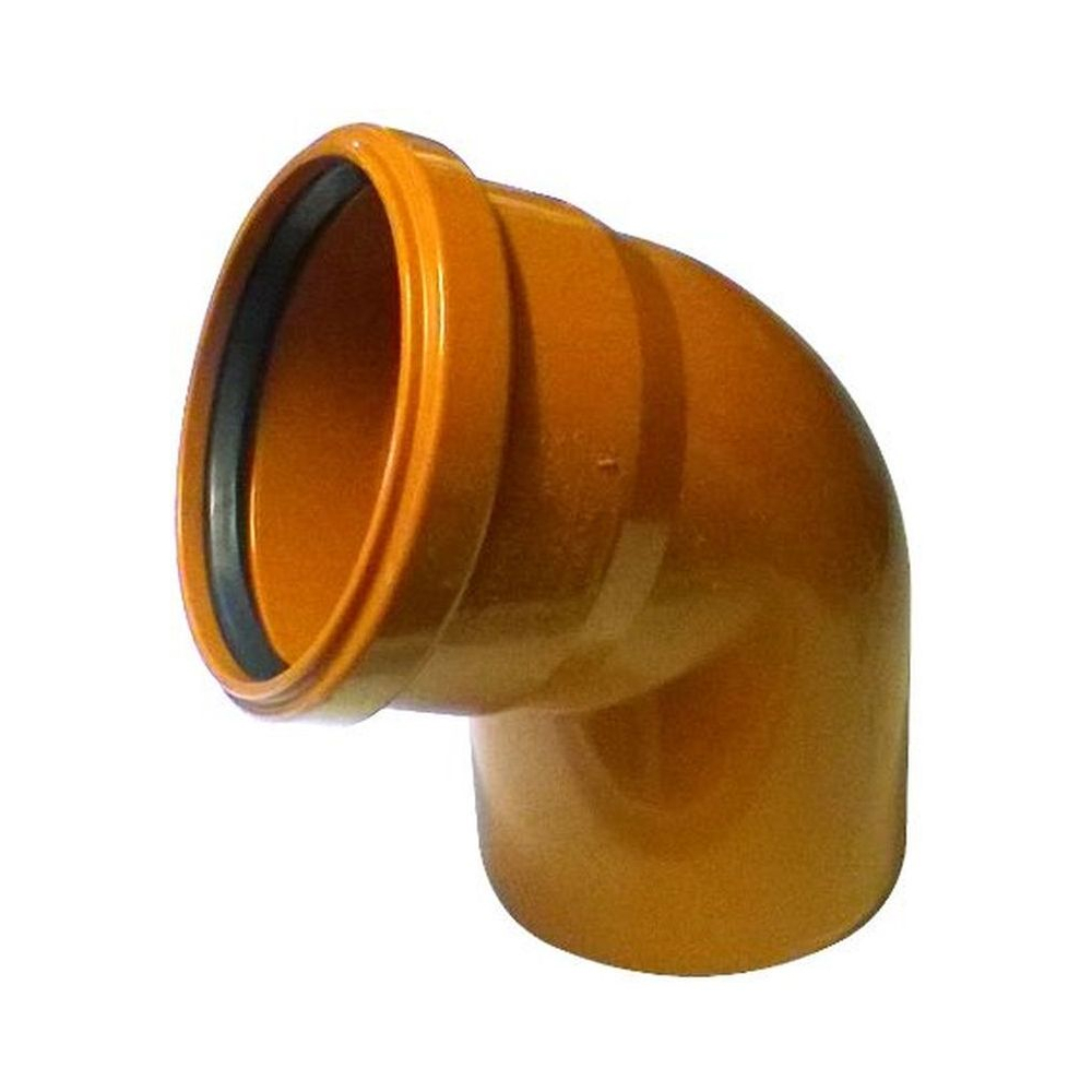 Отвод KGB 125*67 гр. Ger для наружной канализации,  Ostendorf (1/16/128)