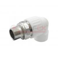 Угольник с американкой для радиатора наружная резьба 25 х 1/2" (60/15) (Valfex) БЕЛЫЙ