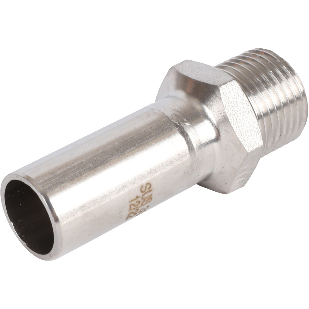 Вставка переходная НПр-НР 18х1/2 из нержавеющей стали прессовой ROMMER