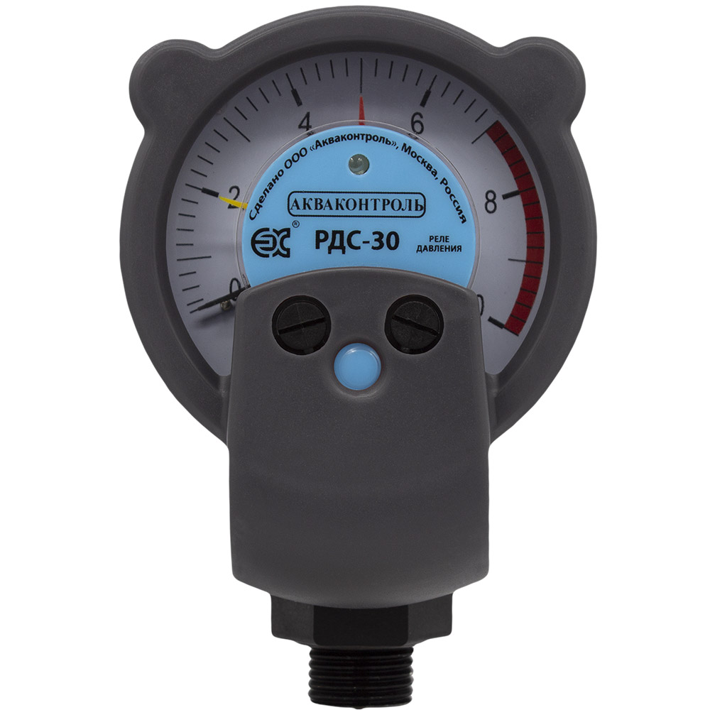 Реле давления воды стрелочное c защитой от сухого хода РДС-30 1,5 кВт для скважин EXTRA Акваконтроль