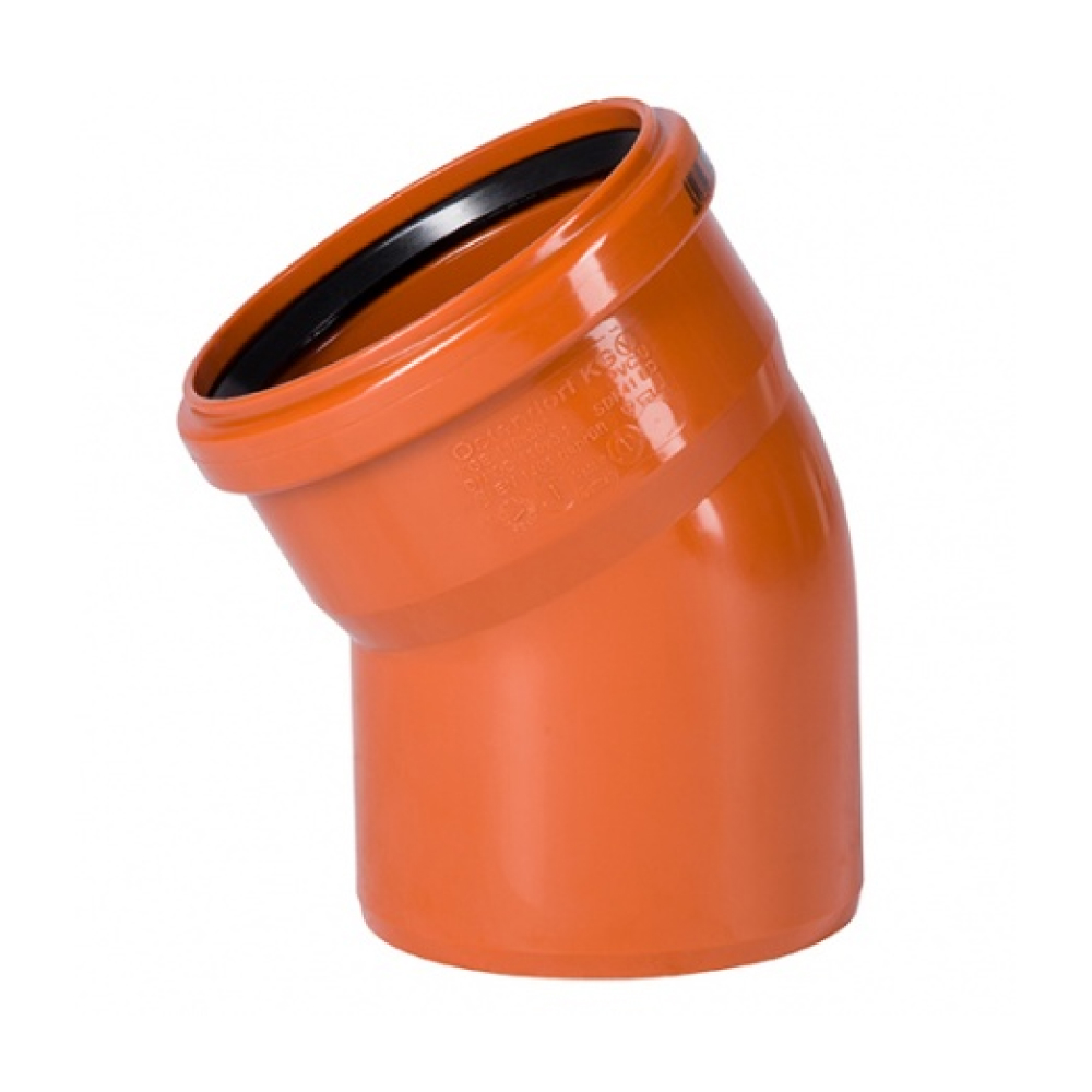 Отвод KGB 125*30 гр. Ger для наружной канализации,  Ostendorf (1/24/192)